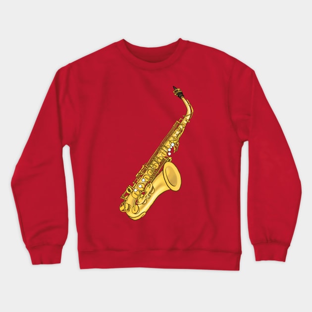 Saxophone Crewneck Sweatshirt by ElectronicCloud